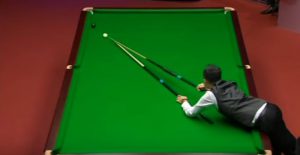 Marco Fu using Blue Moons Telescopic snooker equipment at w2017 World Championships