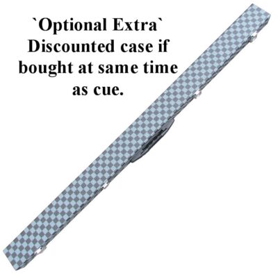 Butt jointed Blue Lattice snooker and pool cue case offer